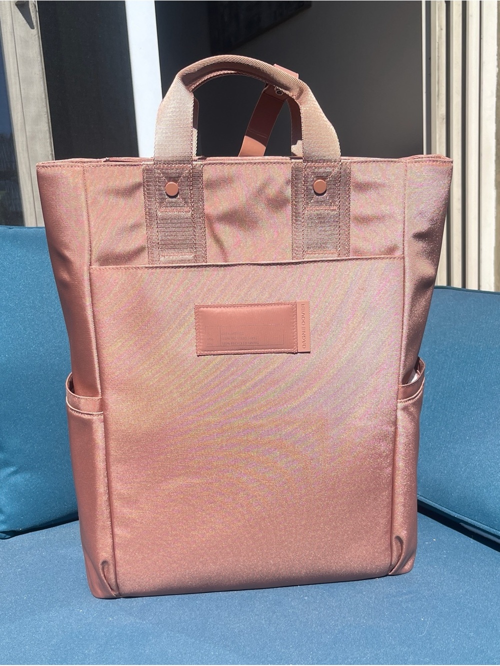 Dagne Dover Petra Convertible Tote in Warm Dust Rose - Convertible Backpack Tote